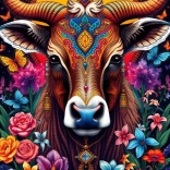 Puzzle Kuh und das Geheimnis der Blumen 1000 Teile