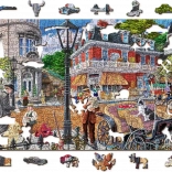 WOODEN CITY puzzle en bois double face Rue principale, 505 pièces