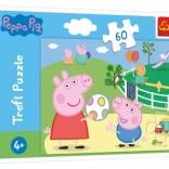 Puzzel 60 stukjes – plezier met vrienden – PEPPA PIG