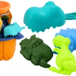 Zandset Dinosaurus Trechter Molen Vormpjes Lepel 7 delig.