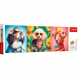 puzzle panoramique Trefl chiens – défilé de mode, 500 pièces