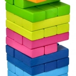 goki balancing tower made of wooden blocks – rainbow building game