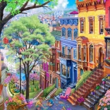 Puzzel Lente Stad 1000 stukjes van Bluebird