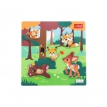 Wooden Puzzle Forest Animals, 5 Pieces
