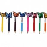 Crayons de couleur avec décoration papillon ensemble de 10 pièces
