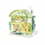 Sluban maisonnette de printemps – petite maison de jardin pastel avec éclairage