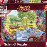 Schmidt Secret Puzzle June's Journey: Garten Tee 1000 Teile