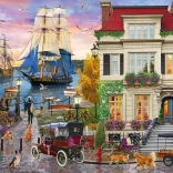 Puzzel schip in de haven 1000 stukjes