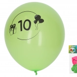 Inflatable balloons 30 cm with number 10 – set of 5 pcs