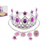 Coffret beauté avec couronne, boucles d’oreilles et collier pour princesses
