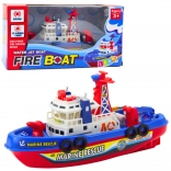 Fire rescue boat with water sprayer, lights and sounds
