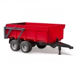 Bruder red trailer with automatic rear panel