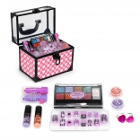 coffret de maquillage et vernis à ongles pour enfants dans une trousse cosmétique