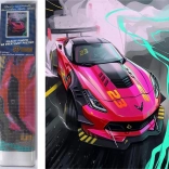Diamond painting Roze sportwagen 30 × 40 cm
