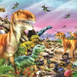 Puzzle Terre des dinosaures 104 pièces CLEMENTONI