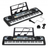 Large Children's Keyboard Instrument with Microphone and Power Supply