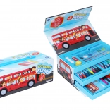 Knutselkoffer voor kinderen met busmotief, 31 stuks