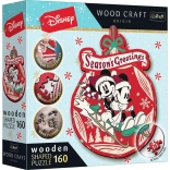 Houten puzzel kerstavontuur MICKEY en MINNIE 160 stukjes