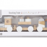 Wooden stacking train puzzle 41 cm