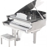 Metal Earth 3D metalen model piano – Silver Edition