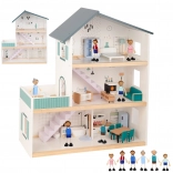Grande maison de poupées en bois avec figurines FSC TOOKY TOY