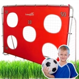 Voetbaltrainingsdoel met doelwitnet rood 213x152x75 cm