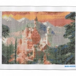 Broderie diamant NORIMPEX – Neuschwanstein en hiver 30 × 40 cm