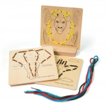 Bigjigs Toys rijgen volgens getallen – wilde dieren