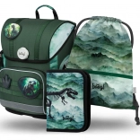 Ensemble scolaire Baagl Ergo Dino: cartable, trousse et sac