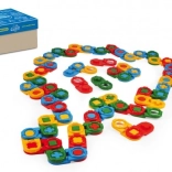 Dominos de construction en plastique 64 pièces pour enfants 12m+ Wader