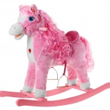 Pink Plush Rocking Horse for Girls with Interactive Features