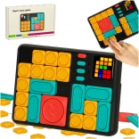 Electronic logic sliding game with magnetic pieces – 500 levels