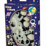 Glow-in-the-dark wall and ceiling decorations – stars and celestial bodies, 41 pcs