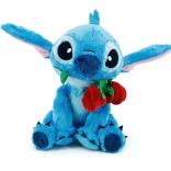 Peluche Disney Stitch avec rose 25 cm