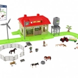 Set van boerderij thuis met dieren en tractor