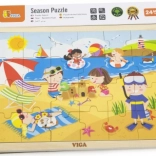 VIGA houten puzzel zomer – 24 stukjes