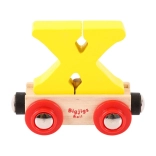 Houten wagon met letter X - Bigjigs Rail