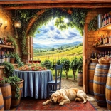 Puzzel honden en wijn 1000 stukjes EDUCA