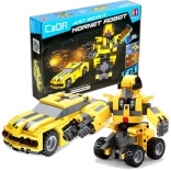 CaDA Hornet 2-in-1 robot and car building set with pull-back drive, 267 pieces