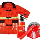 Kinderbrandweerkostuum met helm en accessoires rood