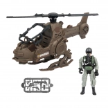 Military Helicopter with Pilot 23 cm