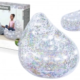 Regenboog opblaasbare stoel met glitter