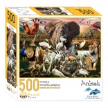 Puzzel Brain Tree dieren 500 stukjes met poster