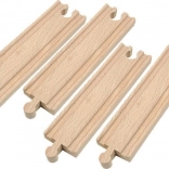 Rails moyens pour train en bois 16 cm