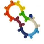 Hess rammelaar voor motorische ontwikkeling, gekleurd hout