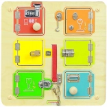 MASTERKIDZ Wall-Mounted Lock-Opening Manipulative Board