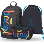 Ensemble 3 pcs Baagl : Sac à dos, Trousse et Pochette Logo Mix