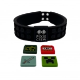 Verstelbare armband PIXIE CREW & MINECRAFT zwart