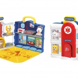 Draagbaar dierenziekenhuis met effecten