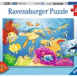 Puzzel onderwater schoonheid 2x24 stukjes